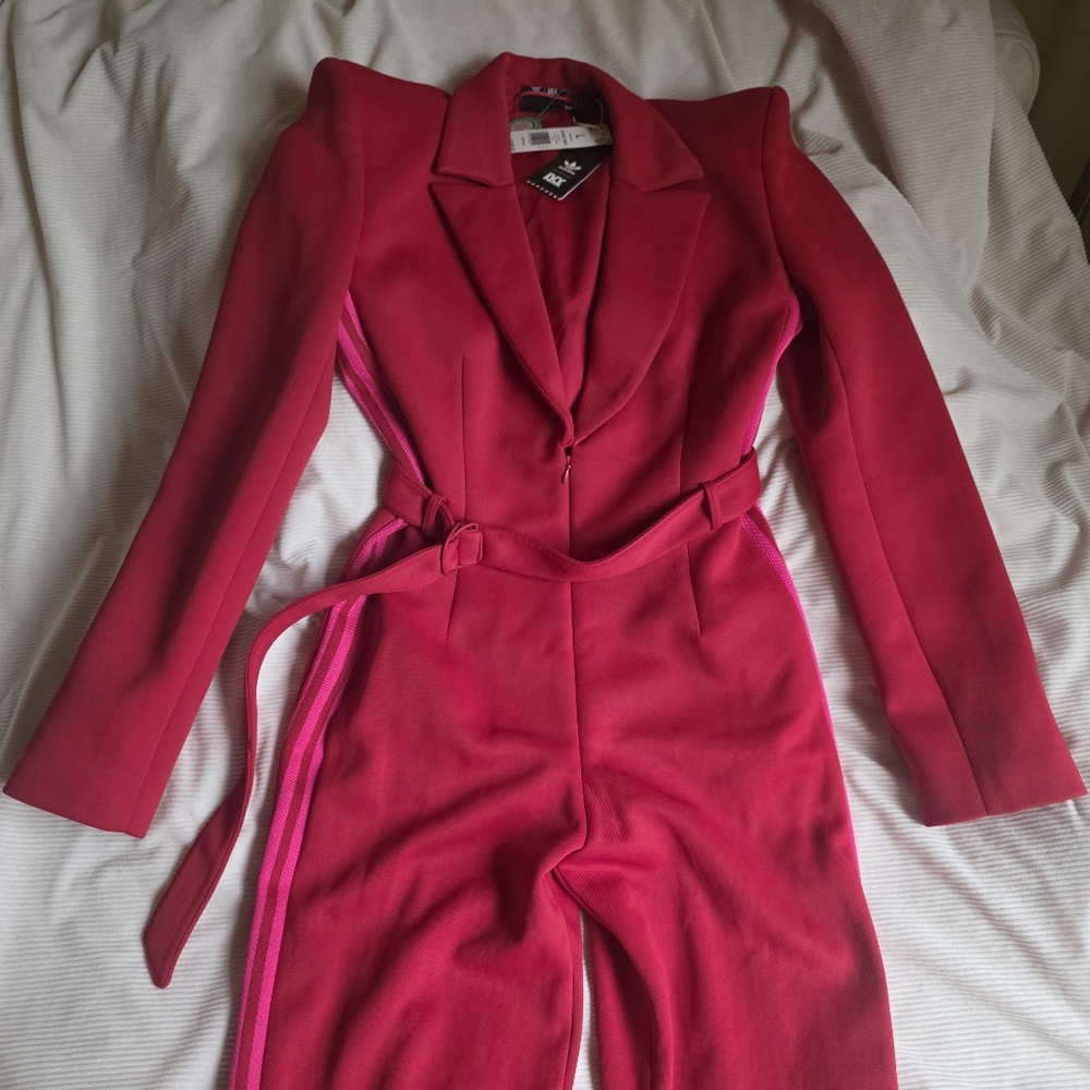 Adidas x Ivy park Jumpsuit 3.0 Power Red w/ Pink Stripes Size L BNWT - Picture 16 of 16